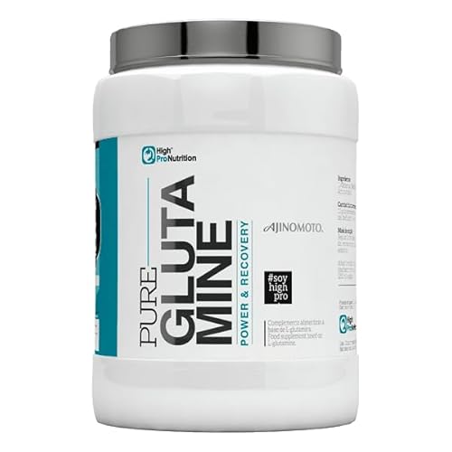 Highpro nutrition Pure L-Glutamine Ajinomoto® | aminoacido esencial | Pureza 100% | 500 grs | 50 tomas