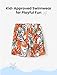 PATPAT Family Matching Swimsuits - Mother Son Hawaiian Tropical Orange Palm Leaf Print - Dad and Son Swim Trunks Beach Vacation Shorts for Boys 6-7 Years