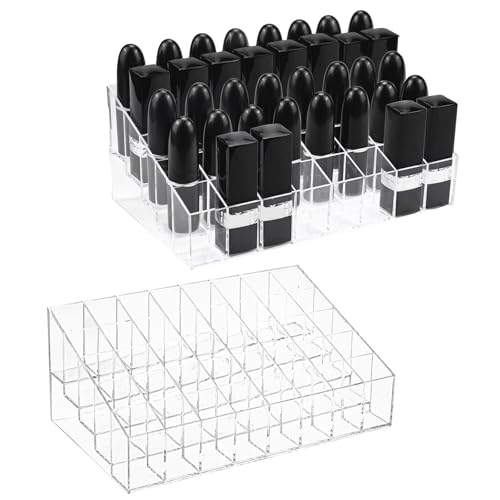 Hedume 2 Pack Acrylic Lipstick & Makeup Organizer