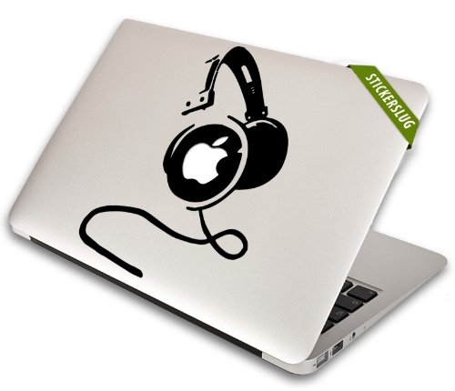 Stickerslug DJ Headphones Decal for Apple MacBook Air Pro