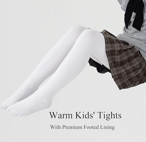 CozyWow Girls Winter Warm Fleece Lined Tights, Soft Thick Thermal Dance Tights for Kids4
