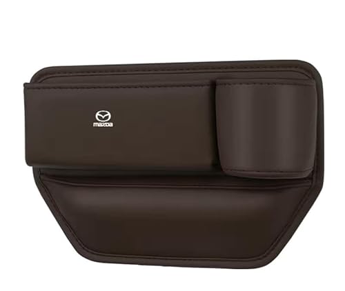 【最新型 】マツダ車用 サイド収納ボックス カーシート隙間収納ボックスCX-3/CX-4//CX-5/CX-8/アテンザ/アクセラ/デミオ 全シリーズ対応 車シートサイドポケット 携帯電話 飲み物 現金 カード 鍵 リモコンの収納 PUレザー車シート収納ポ