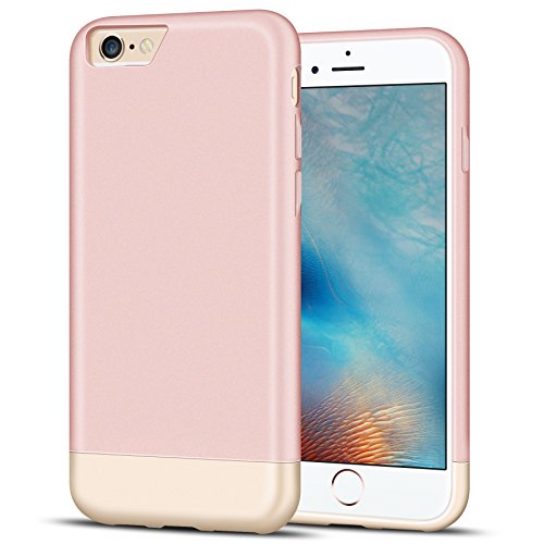 iPhone 6S Case, K-Moze iPhone 6S Case Protective Soft-Interior Scratch Protection Slider Style Hard Case for iPhone 6/ 6S - Rose Gold/Gold