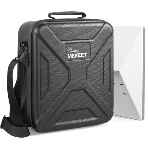 MEKEET Starlink Mini Case - Ultra-Light Portable Storage for Starlink Mini Dish & Accessories, Shockproof & Splash-Resistant, Dual Carry Options, Ideal for Travel, Camping, RV Adventure (Black)‌