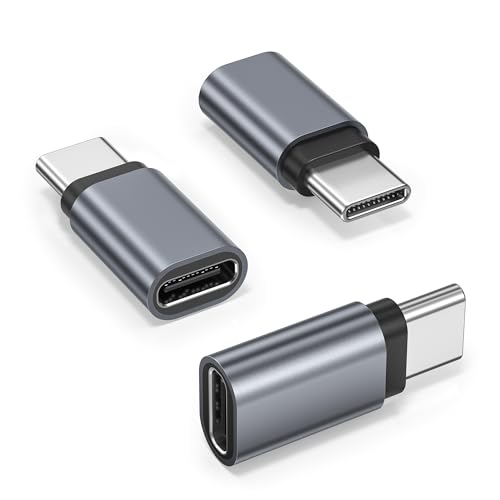 Basesailor USB Type C Extender Adapter 3Pack,100W PD USBC Male to Female Extension Converter,40Gbps USB4 Thunderbolt 4 3 Extended Connector for iPhone 17 17e 16 Pro,MacBook,Otterbox Case,Samsung S26