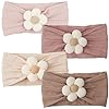 4 PCS Baby Flower Headbands for Infant Girl – Nylon Hair Bows for Newborn Infant Toddler for Kids – Lovely Floral Design, Soft & Comfortable, Perfect, For All Occasions