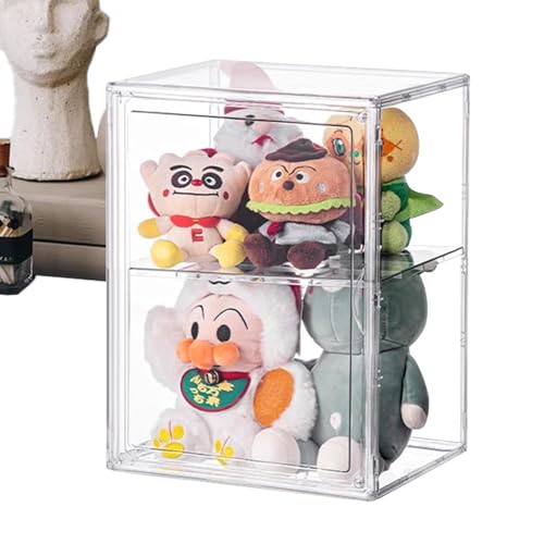 Caja organizadora de muñecas, exhibición de figuras de acción pequeñas, caja organizadora coleccionable, almacenamiento de juguetes escalonados, contenedor de almacenamiento de muñecas, armario