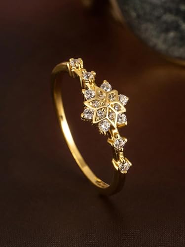 1pc Creative &Elegant Snowflake Design Zircon Rings For Women Prom Wedding Anniversary For Women Silver Ring Birthday Gift Fine Jewelry3