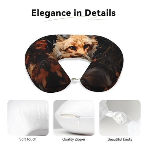 Almohada cuello en U espuma viscoelástica viaje lavable miniatura 3