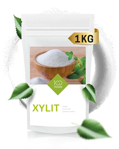 Premium Xylit Zucker 1 kg - 100% Birkenzucker Xylit - Xylit Zuckerersatz aus Birkenzucker, Zuckeralternative - Kalorienarm, leicht löslich - abgefüllt in Deutschland - 1kg