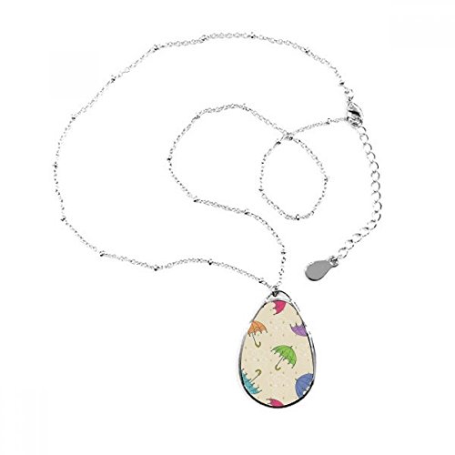 Collier pendentif goutte de pluie parapluie nuage en chaîne élégante