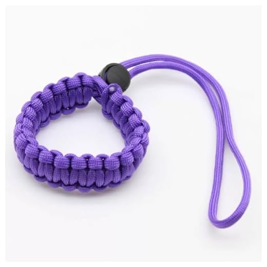 Paracord Camera Wrist Strap - Purple 009