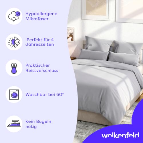 Wolkenfeld Mikrofaser Bettwäsche 135x200 cm – Kuschelig Weich, Bügelfrei & Doppelt Gebürstet – Oeko-TEX Bettwäsche-Sets… – Ansicht 3
