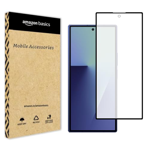 Image of amazon basics Tempered Glass Screen Protector Compatible with Samsung Galaxy Z Fold 7 5G Transparent Protective Film [Clear HD]