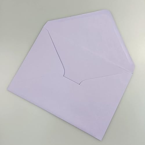 Miniatura 4 de 25 sobres A7 color morado claro mate, 5.35 x 7.7 pulgadas, perfectos para bodas de 5 x 7, tarjetas de invitación, invitación de felicitación de