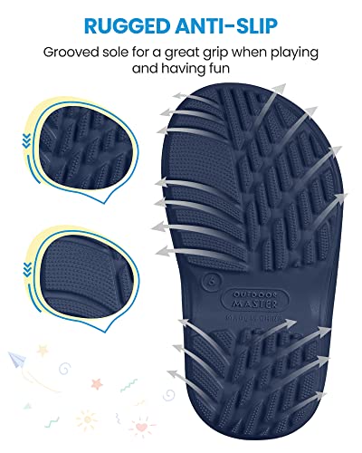 Outdoormaster Kids Toddler Rain Boots, Lightweight, Easy To Clean For Boys Girls - Deep Sea - 6 Toddler #TOP2