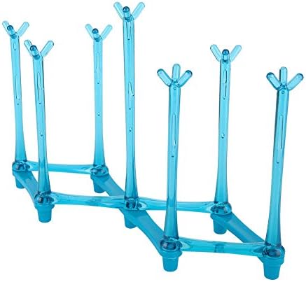 Estante de drenaje de tazas de 7 pilares, estante de secado creativo para tazas, escurridor de botellas de vidrio para beber, soporte de secado de