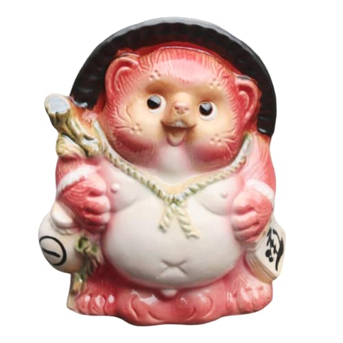 7色から選べる【5号福々風水狸 ta-0450(赤色)】信楽焼 たぬき 置物 たぬきの置物 信楽焼 狸 タヌキ 玄関先 開店祝い 新築祝い プレゼント 贈り物 おしゃれ 陶器 5号福々風水狸