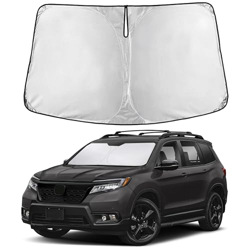 Image of EcoNour Windshield Sunshade Compatible for Honda Passport 2019-2024 2025 2026, Sun Visor for Front Windshield & Window Sun Shade Cover, UV Heat Blocker & Protector, Car Accessories
