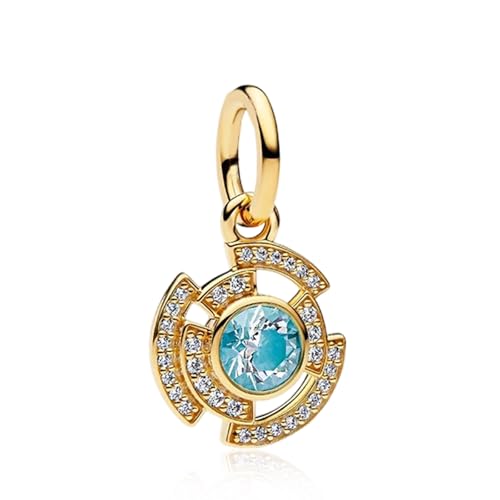 Image of S925 Sterling Silver Gold Plated Romantic Charms, Gifts for Mom Girlfriend Family on Valentine's Day Birthday Christmas Anniversary, Bracelet Necklace Bead Charm