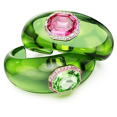 Swarovski Dulcis set, Octagon cut, Pavé, Multicolored, Gold-tone finish