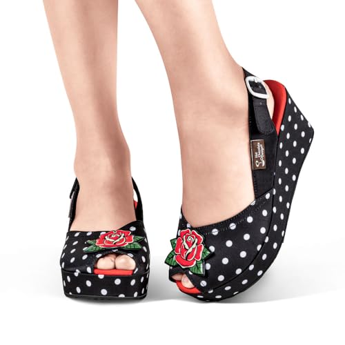 Image of Hot Chocolate Design Funky Women's Peep Toe Wedge Sandals