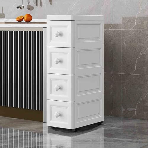 Mobiletto Bagno Salvaspazio,Armadio di Stoccaggio Stretto,Mobile da Bagno Stretto,Impermeabile E Resistente All'Umidità,per Camera da Letto Soggiorno