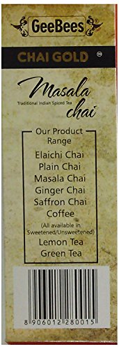 Geebees Chai Gold Instant Premix Masala Tea Sweetened - 140 Grams