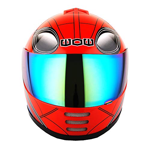 WOW Motorcycle Full Face Helmet Street Bike BMX MX Youth Kids: HKYB15 - Image 4