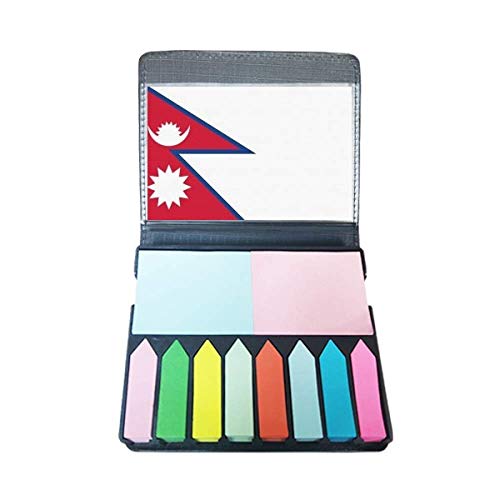 Népal Drapeau autocollant marque-page coloré en boîte distributive compacte