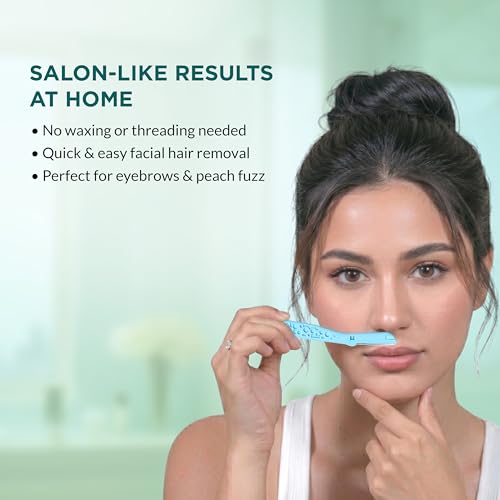 Image of Azah Facial Hair Removal Combo | Instant & Painless Facial Hair Removal Combo | Pack of 1 Pre-Shave Gel & 3 Face Razor | Skin-Safe Razors | For Eyebrows, Upper Lips, Chin & Sideburns | All Skin Types