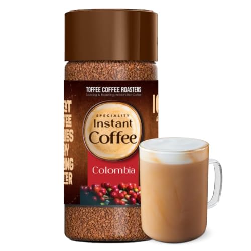 Toffee Coffee Roasters Instant Coffee 50 Gm, Columbia Instant Coffee | As Seen On Shark Tank | 100% Arabica Coffee Powder | Ready In Seconds | Microground Technology
