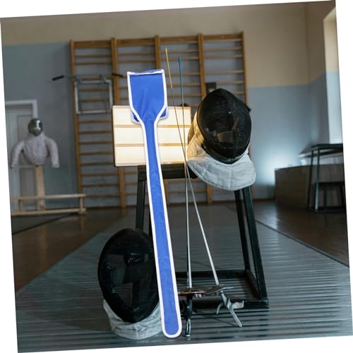Bolsa de esgrima azul de tela resistente con compartimentos para sable 4