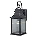 VAXCEL Cambridge 1 Light Dusk to Dawn Bronze Outdoor Wall Lantern Clear Glass