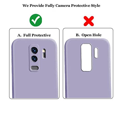 Image of A rtistque Liquid TPU Silicone Matte Shockproof Flexible with Camera Protection Soft Back Cover Case for Samsung S9 Plus - Purple
