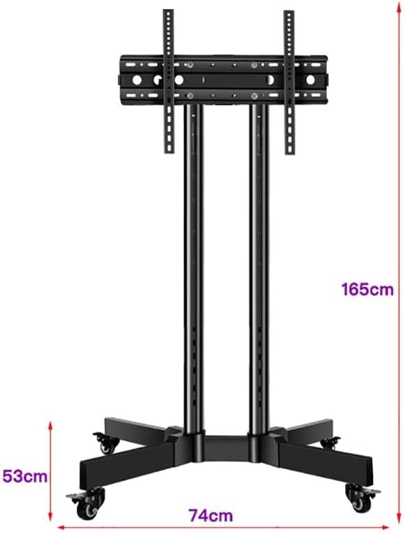 Soporte móvil para TV con ruedas y estante miniatura 4