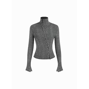 CIDER Zipper Cardigan Cropped ...