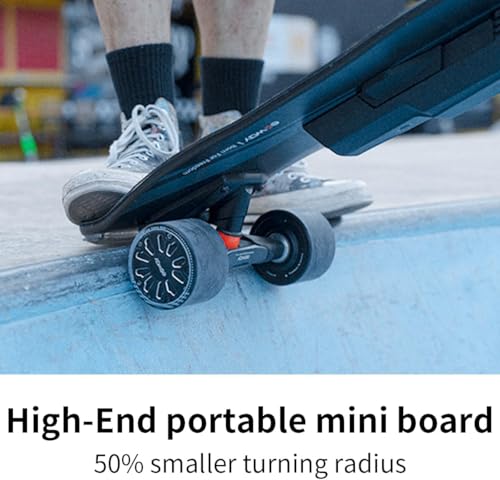 Exway Wave Belt 180Wh Electric Skateboards with Remote, Top Speed of 23 Mph, Quick-Swap Battery, 440 LBS Max Load, IP55 Waterproof, Mini Cruiser for Adults & Teens