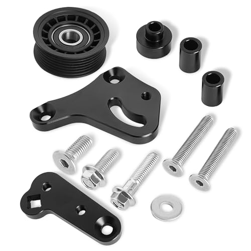 TENGBASE LS1 Manual Belt Tensioner with Pulley Aluminum - Fits 1998-2002 Camaro Z28/SS, Firebird Formula/Trans Am/WS6, LS/LS2 GTO - 551617X-2