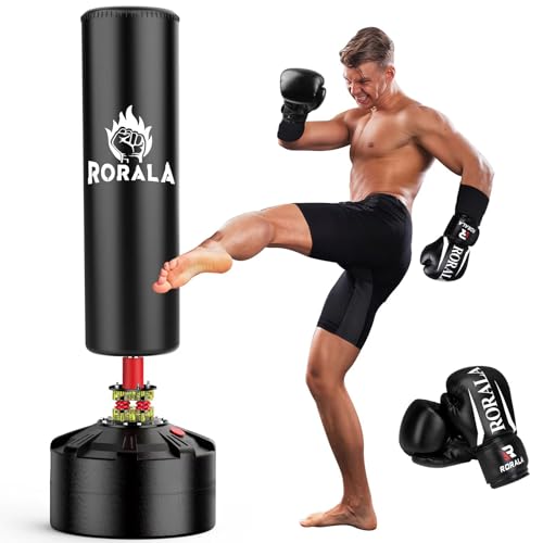 RORALA Punching Bag with Stand...