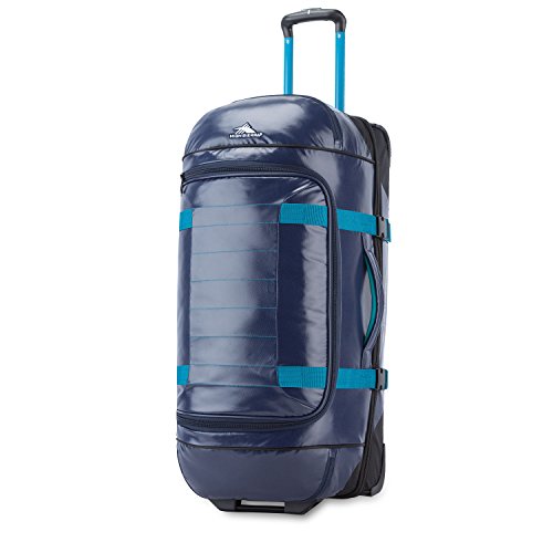 High Sierra Kennesaw Drop-Bottom Wheeled Duffel Bag, True Navy/Black/Sea, 30-Inch