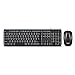 Eagletec KM120 Wired Keyboard and Mouse Combo Slim, Flat & Quiet, Ergonomic Full Size 104 Keys Keyboard & Small Portable Mouse for Windows PC (Black Wired Keyboard & Mouse Set)