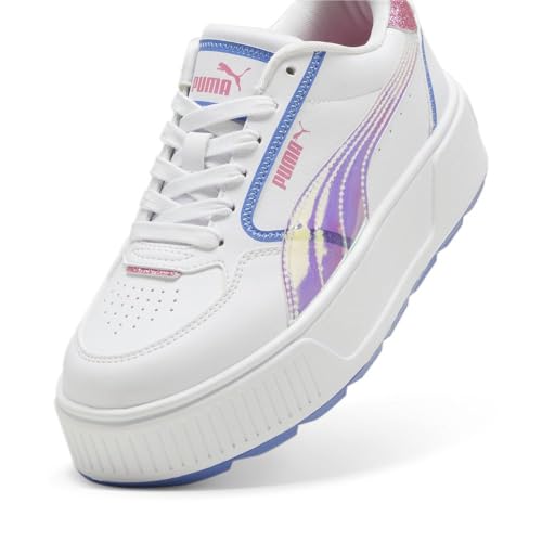 Image of PUMA Kids Girls Karmen Rebelle Platform Lace Up Sneakers Shoes Casual - White