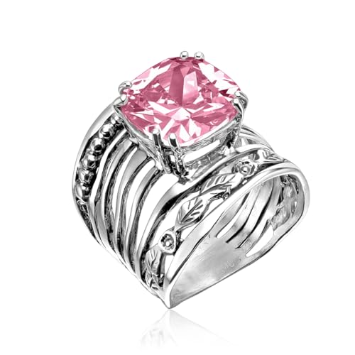 Bague en argent 925 Jean Rachel Jewelry avec zirconium de 12 mm
