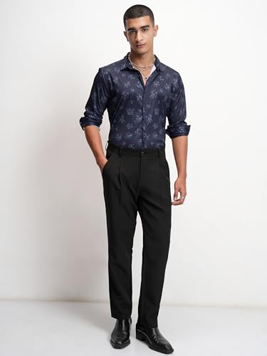 Image of Highlander Men's Slim Fit Striped Casual Shirt | Modern & Relaxed | Vertical Stripes a Sleek, Trendy Look
