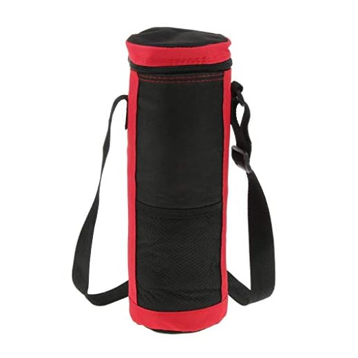 Bolsa de viaje con aislamiento de 2 l para botella de vino, bolsa de viaje con correa roja