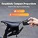 Tiny Pump Bike Pump with Gauge Portable Ultra-Mini 120PSI Electric Bicycle Pump Type-C Rechargeable Battery，Auto Stop, with Presta and Schrader Valve AT1PRO