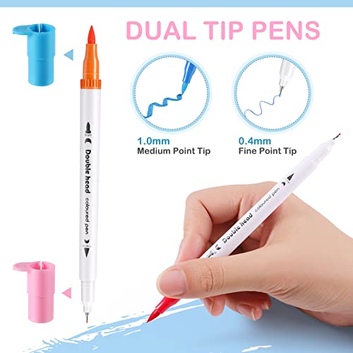 HQMaster Dual Tip Pens 36 Pack for Maker 3/Maker/Explore 3/Air 2/Air, 0.4mm & 1mm Color Pens Fine Point Pen Writing Drawing Accessories for Cutting Machine - Thumbnail 2