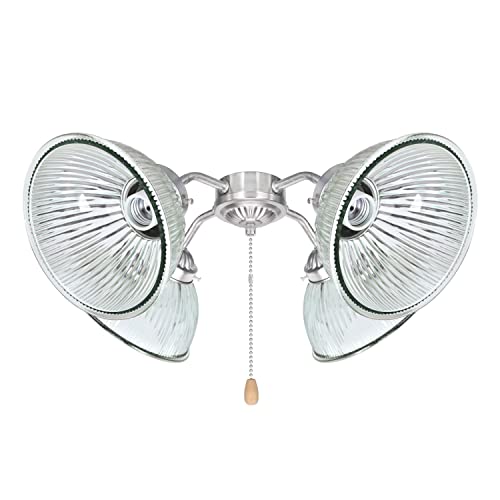 Image of Aspen Creative 23019-4A Transitional Clear Bowl Shape Ceiling Fan Glass Shade, 2-1 /2 inch Fitter, 6-3 /4 inch Diameter x 3-5 /8 inch Height, 4 Pack