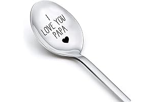 Papa Gifts from Daughter Son - I Love You Papa Engraved Spoon